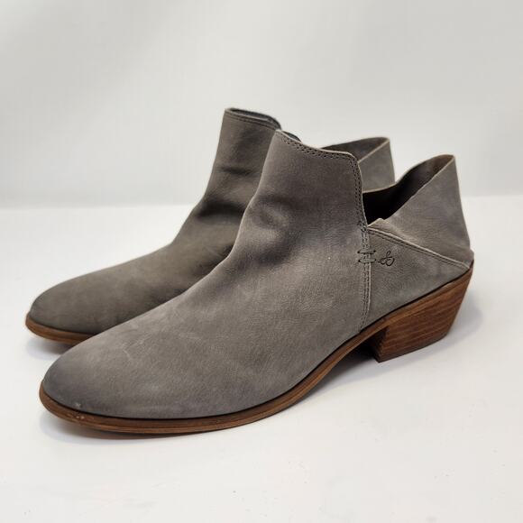Sam Edelman Women Prentice Gray Leather Ankle Boots Size 8.5 M Convertible - Picture 4 of 9